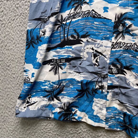 Han Ton Hawaiian Shirt Mens Large Aloha Tropical Button Up Short Sleeve - Picture 7 of 15